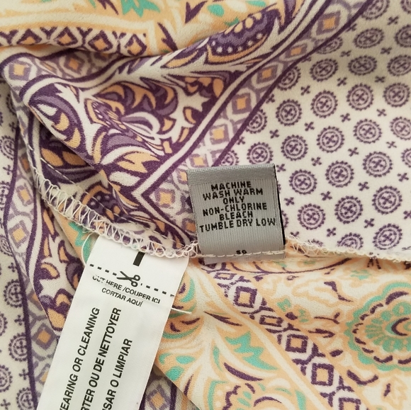 NWOT Ruff Hewn Grey Boho, Flowy, Lacy Blouse - Picture 5 of 5